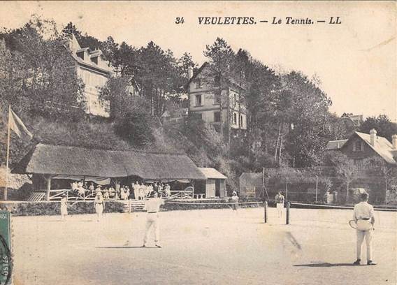 CPA 76 VEULETTES LE TENNIS (cliché Rare - France