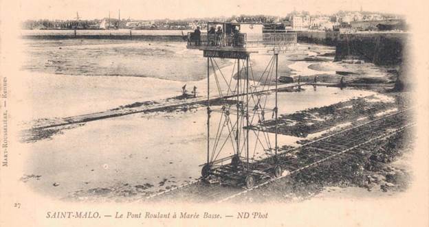 35 SAINT MALO LE PONT ROULANT A MAREE BASSE - Saint Malo