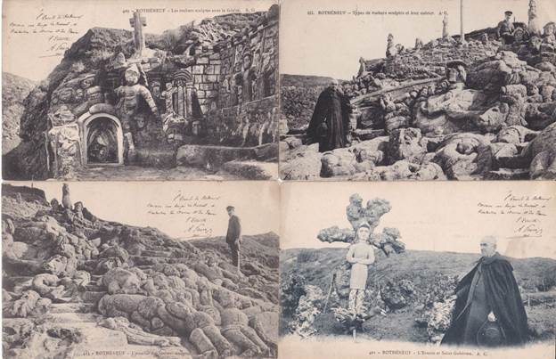 35 – ROTHENEUF (Saint Malo) - LOT DE 4 CPA (neuves) Sur Les Rochers Sculptés. - Rotheneuf