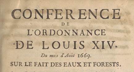 Résultat de recherche d'images pour "ordonnance colbert 1669"