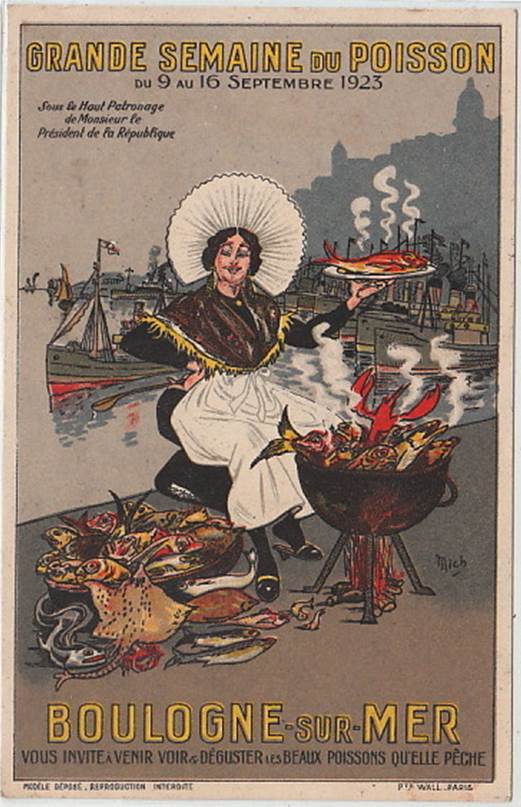 MICH : Publicité Pour La "Grande Semaine Du Poisson" à Boulogne Sur Mer En 1923 - Très Bon état - Mich